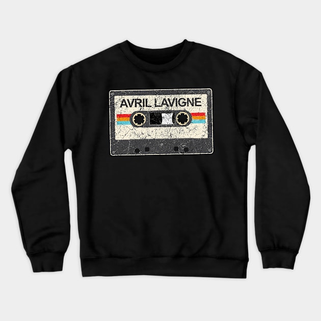 kurniamarga vintage cassette tapeAvril Lavigne Crewneck Sweatshirt by kurniamarga.artisticcolorful